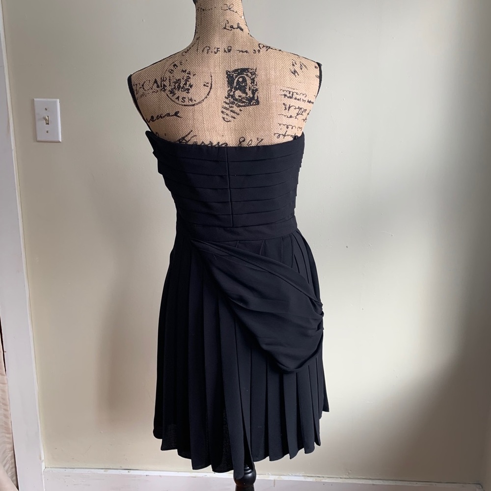 Rachel Roy one shoulder pleated black dress - Picture 12 of 15
